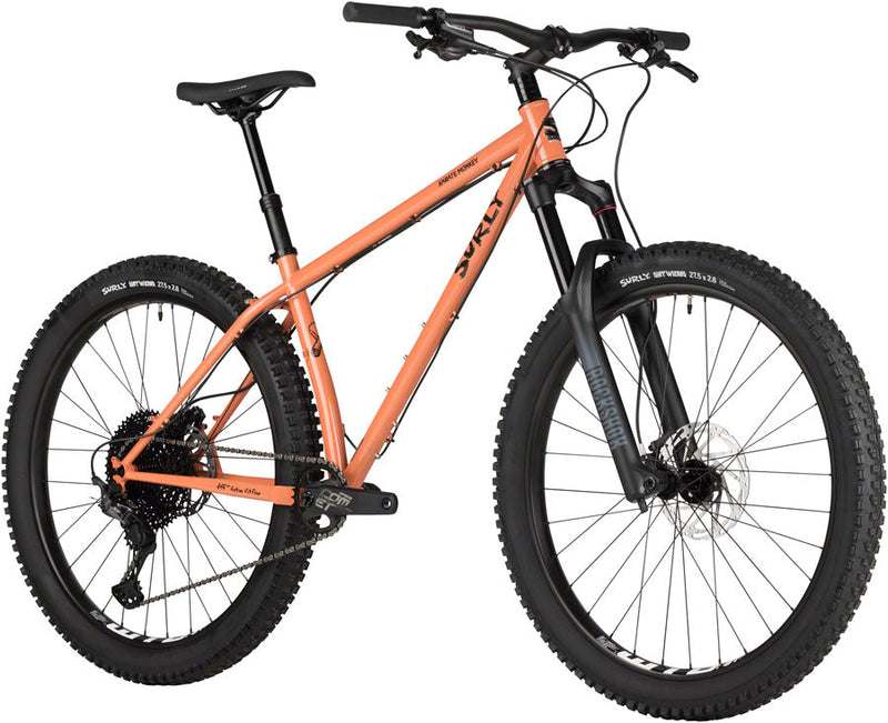 Surly Karate Monkey Front Suspension Bike - 27.5" Steel Peach Salmon Sundae X-Small