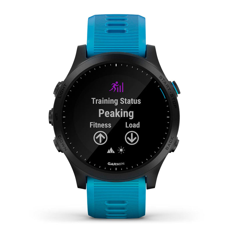 Garmin, Forerunner 945 Bundle, Watch, Watch Color: Black, Wristband: Blue - Silicone, 010-02063-10