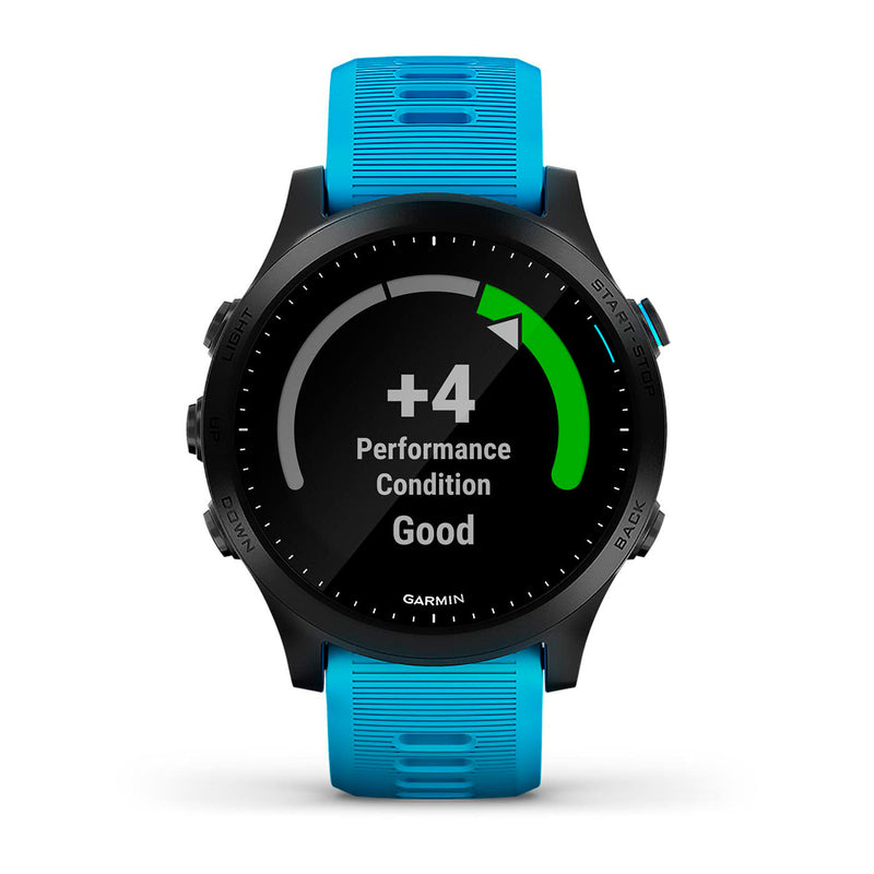 Garmin, Forerunner 945 Bundle, Watch, Watch Color: Black, Wristband: Blue - Silicone, 010-02063-10