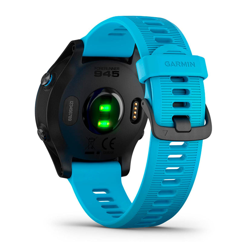 Garmin, Forerunner 945 Bundle, Watch, Watch Color: Black, Wristband: Blue - Silicone, 010-02063-10